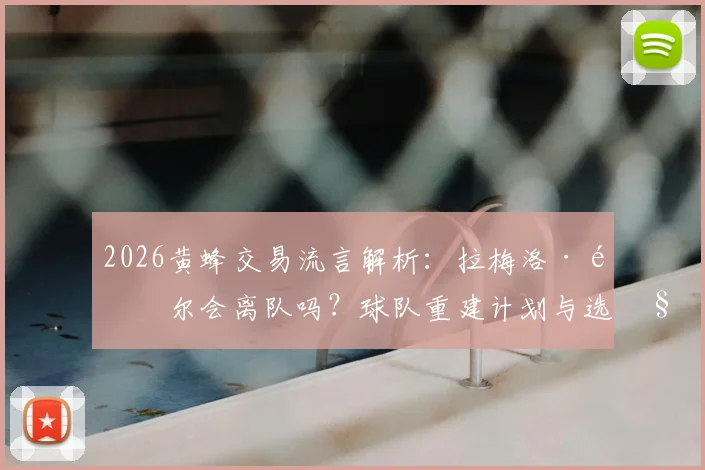 2026黄蜂交易流言解析:拉梅洛·鲍尔会离队吗?球队重建计划与选秀权前瞻